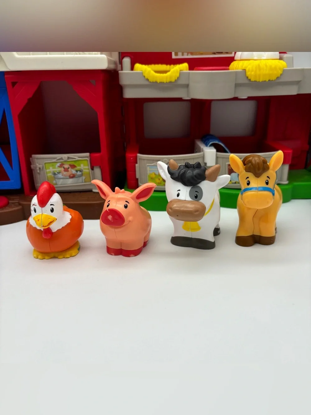 Fisher Price Little People Caring for Animals Farm Playset 5 Figures USED/WORKS